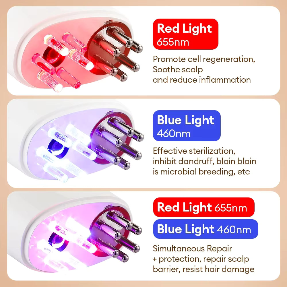 Visual Scalp Applicator & Dual-Light Hair Growth Massager