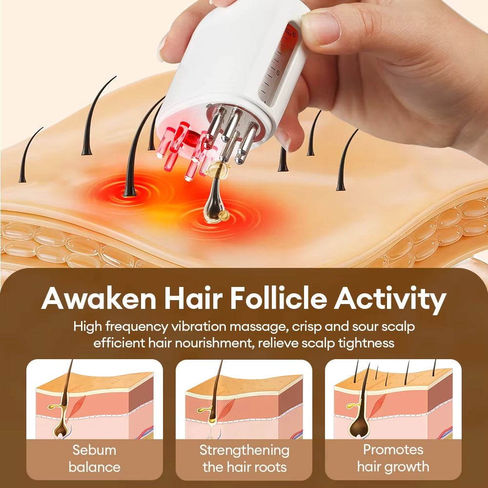 Visual Scalp Applicator & Dual-Light Hair Growth Massager