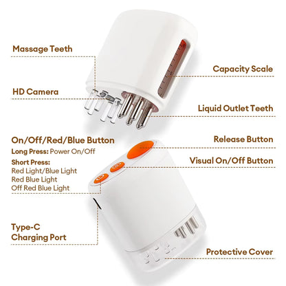Visual Scalp Applicator & Dual-Light Hair Growth Massager
