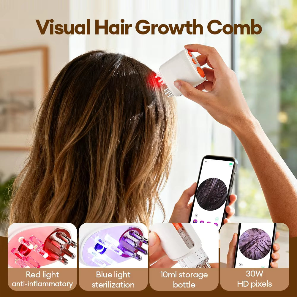Visual Scalp Applicator & Dual-Light Hair Growth Massager