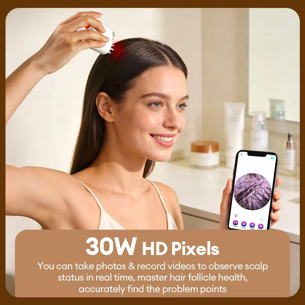 Visual Scalp Applicator & Dual-Light Hair Growth Massager